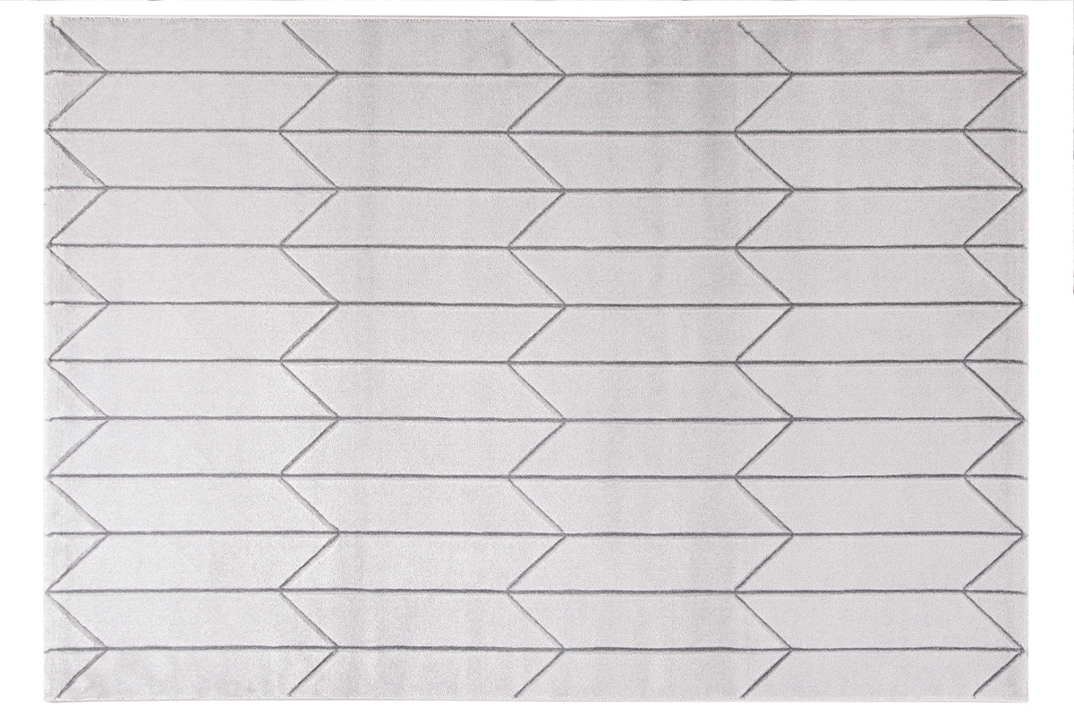 Teppich modern grau mit grafischen Motiven ARROWS