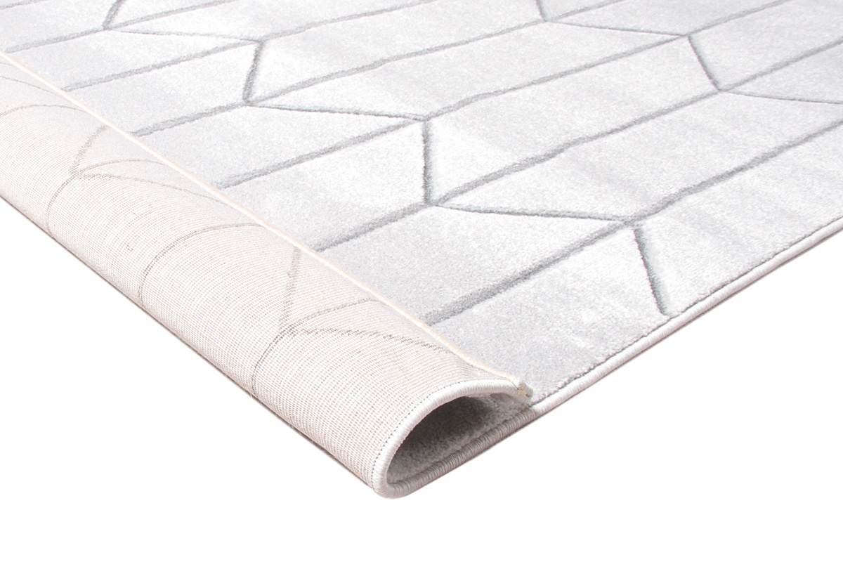 Teppich modern grau mit grafischen Motiven ARROWS