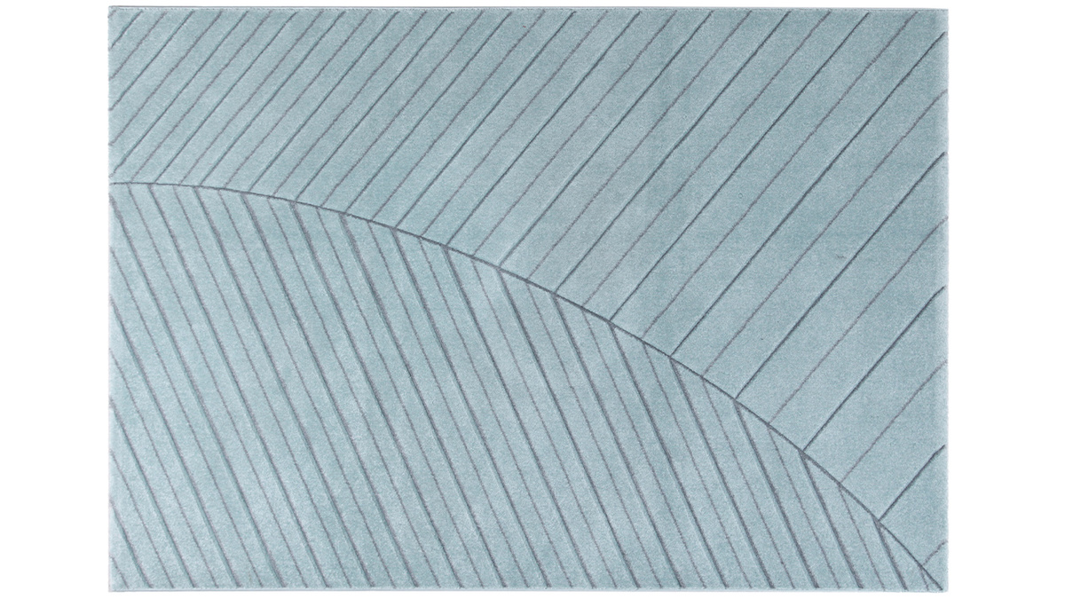 Teppich modern hellblau 160 x 230 cm PALM