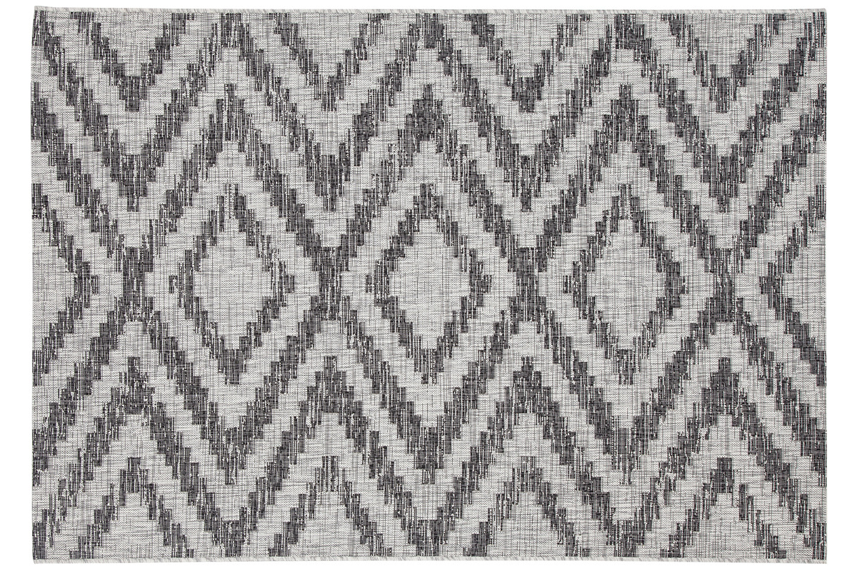 Teppich Outdoor geometrisches Muster grau 160 x 230 cm LUDI