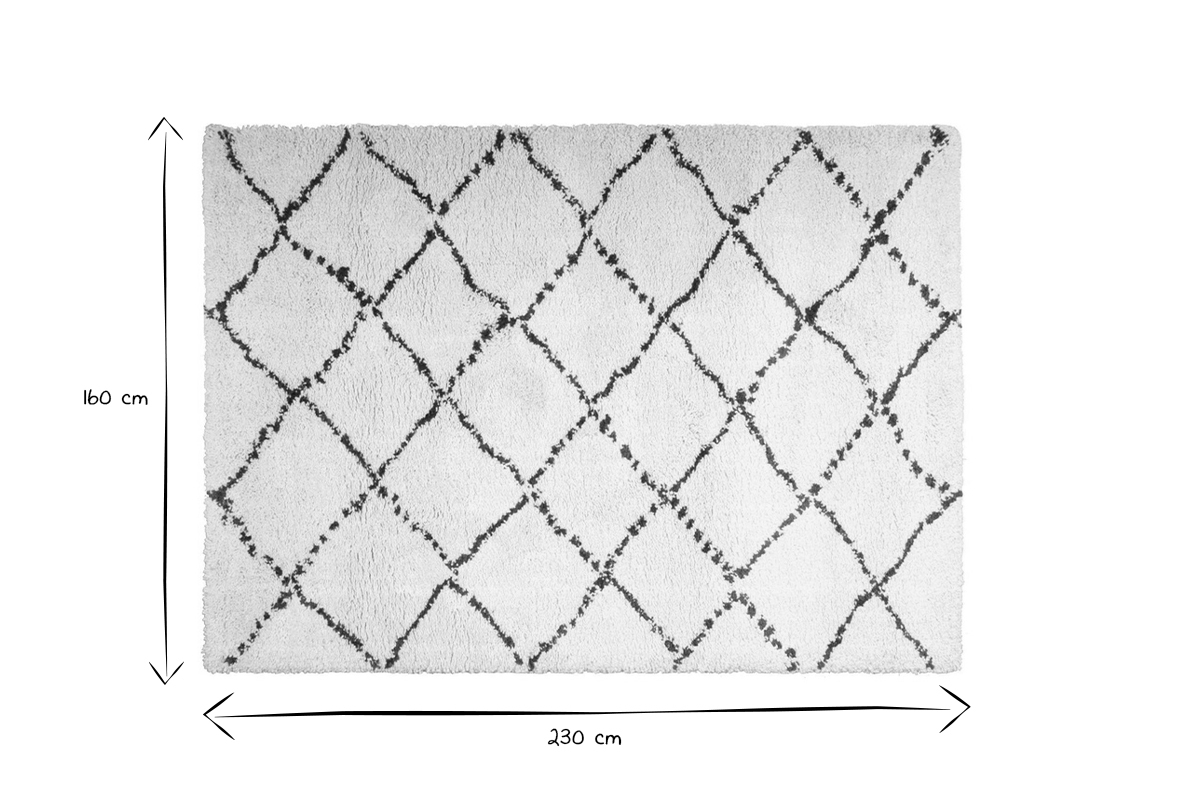 Teppich Polypropylen cremefarben 160 x 230 DAHRA