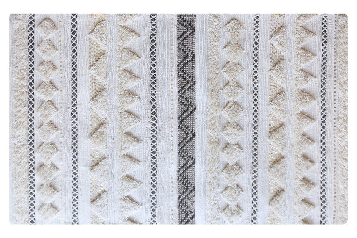 Teppich Wolle und Pailletten 160x230cm LENITY