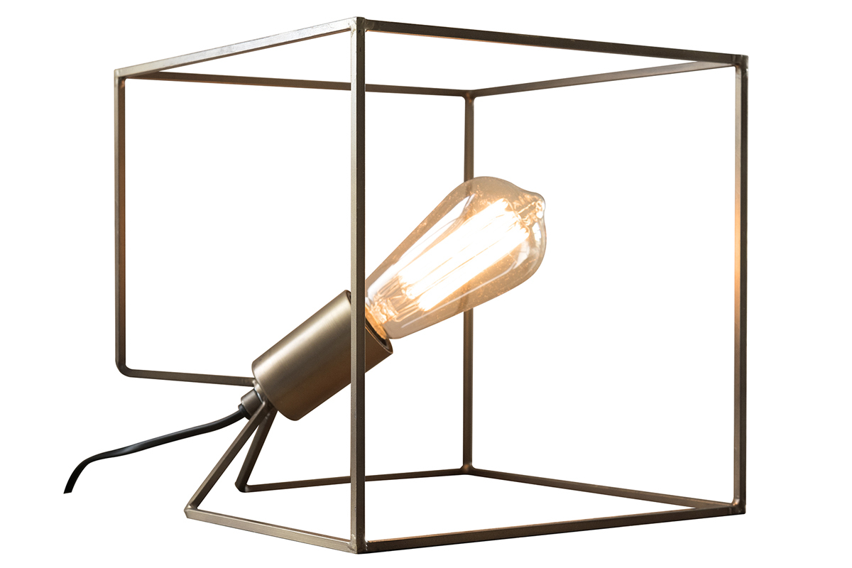 Tischlampe aus Metall und Antikbronze Finish CORNER