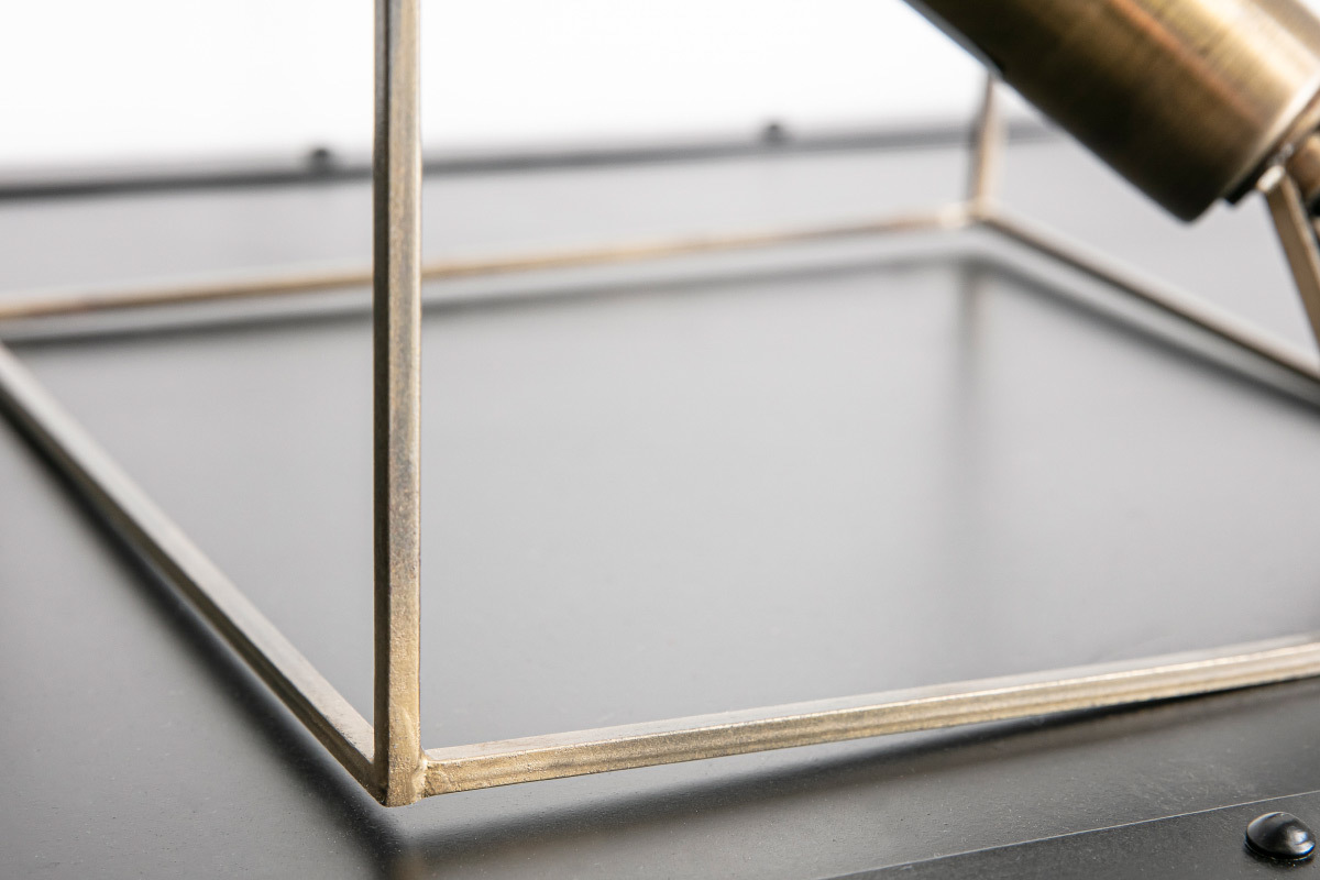 Tischlampe aus Metall und Antikbronze Finish CORNER
