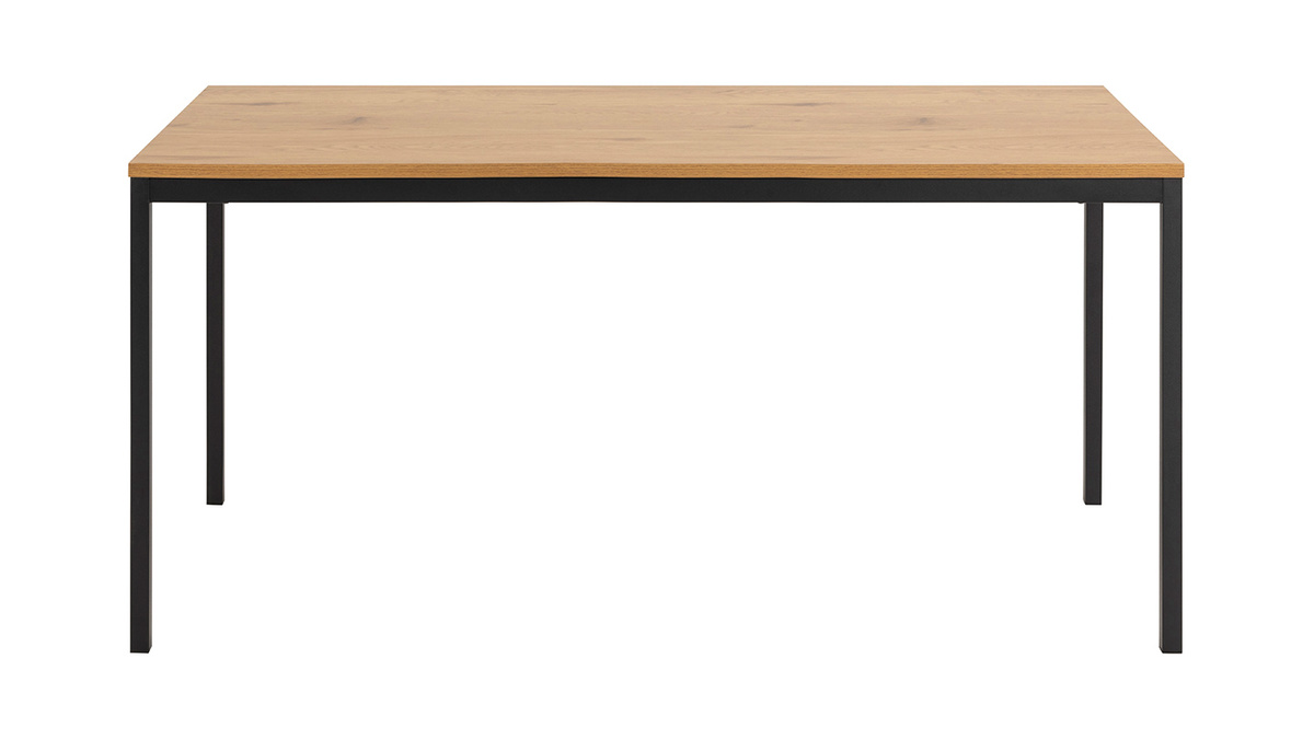 TRESCA Industrieller-Esstisch aus Metall und Holz L160 cm