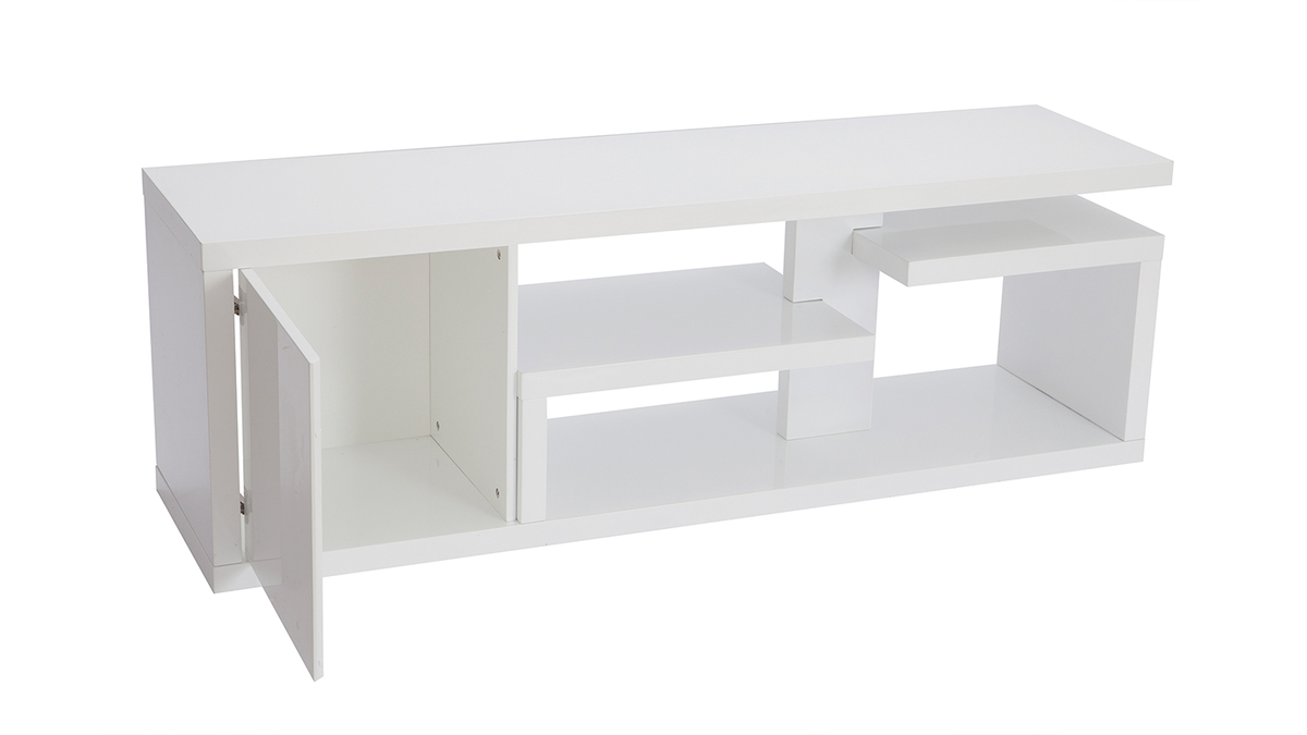 TV-Designmbel, in weiem Hochglanzlack, B 150 cm HALTON