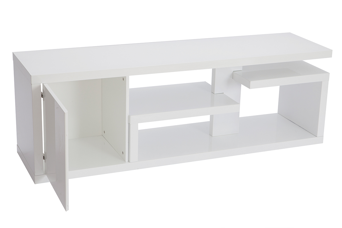 TV-Designmbel, in weiem Hochglanzlack, B 150 cm HALTON