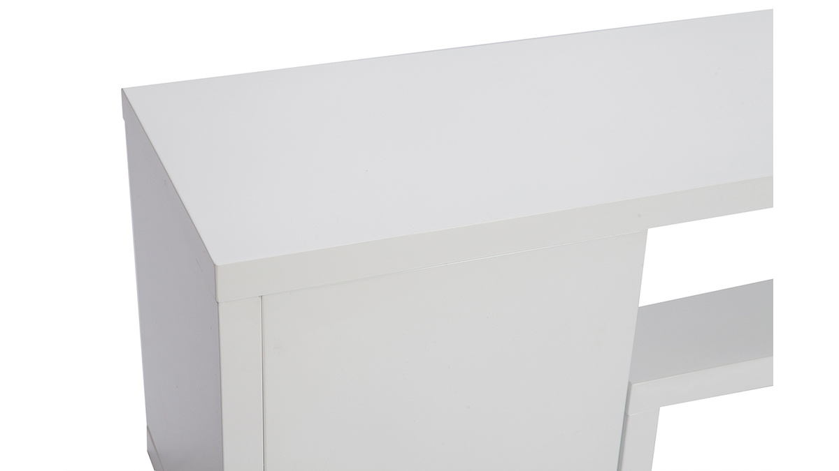 TV-Designmöbel, in weißem Hochglanzlack, B 150 cm HALTON