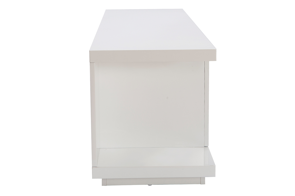 TV-Designmbel, in weiem Hochglanzlack, Breite 150 cm KARY
