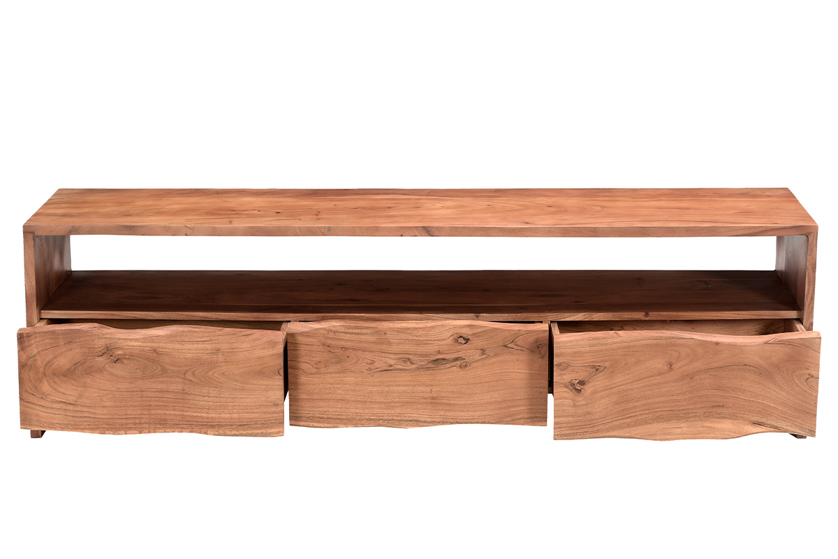 TV-Mbel aus Massivholz 3 Schubladen B180 cm BOHEMIAN
