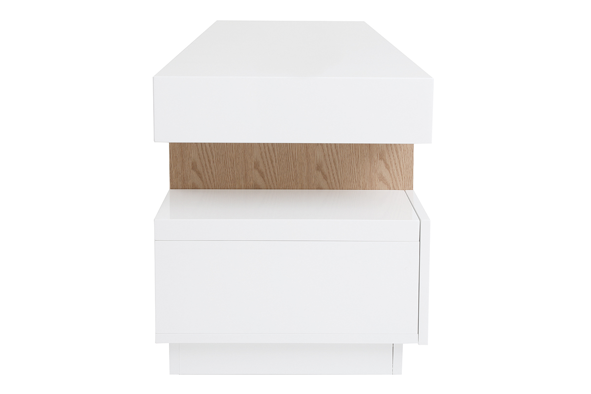 TV-Mbel Design wei und Holz L200 cm LIVO