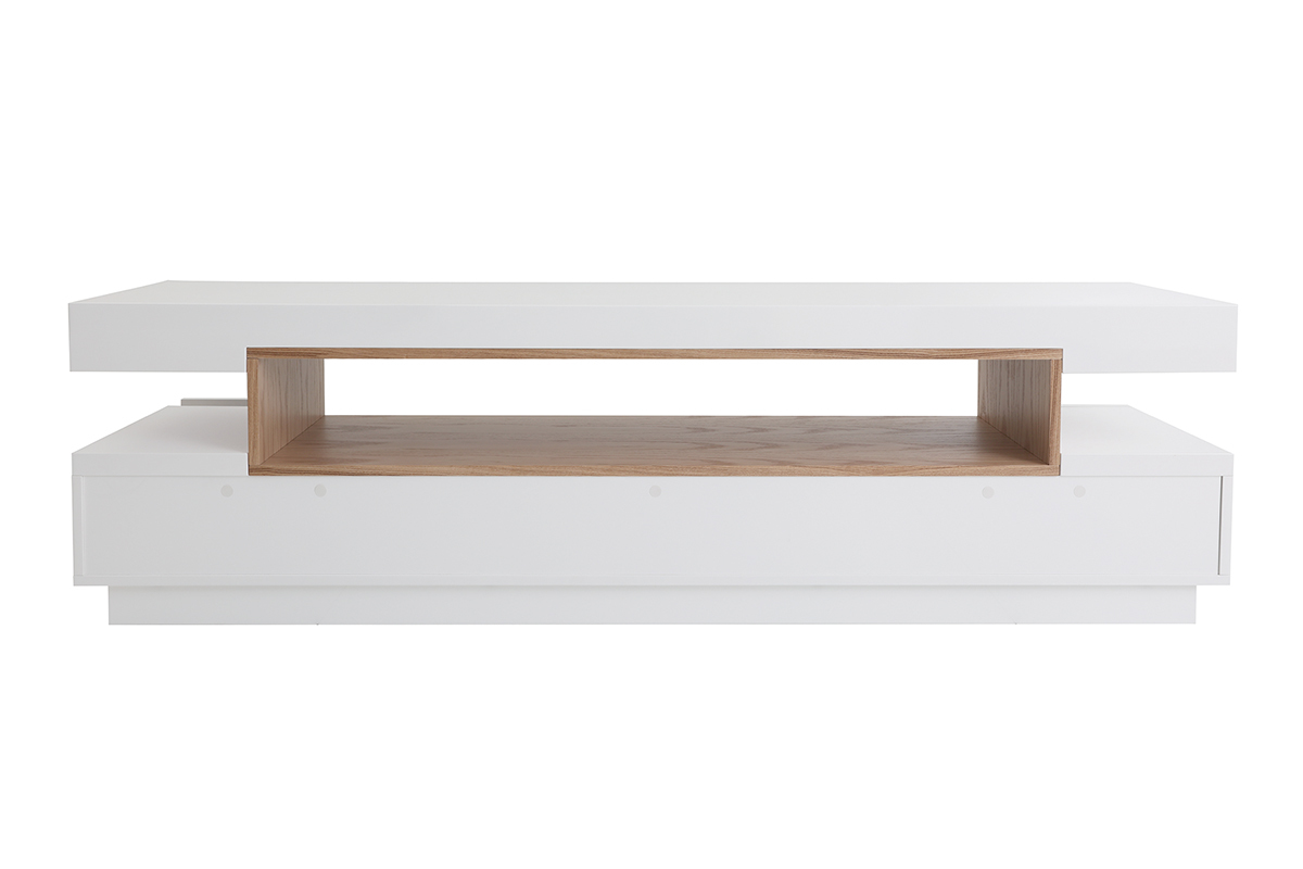 TV-Mbel Design wei und Holz L200 cm LIVO