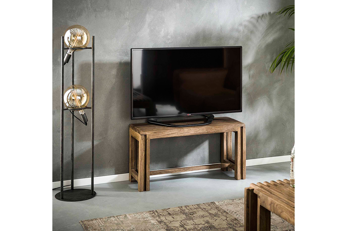 TV-Mbel erweiterbar aus Mangoholz SHUTTERS