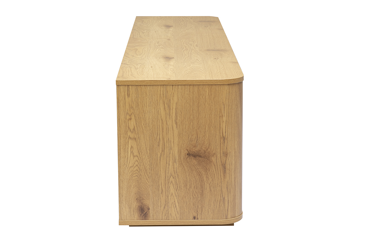 TV-M�bel NEGAN aus hellem Eichenholz, Profilansicht, mit 4 T�ren, moderner und eleganter Look.