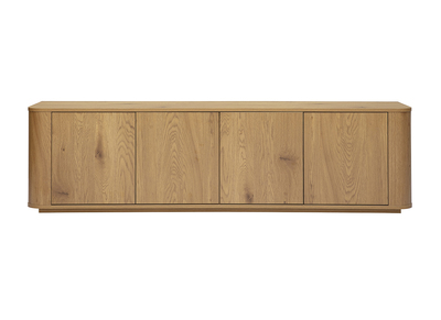 TV-M&ouml;bel Holzoptik helles Eiche-Finish 4 T&uuml;ren L180 cm NEGAN