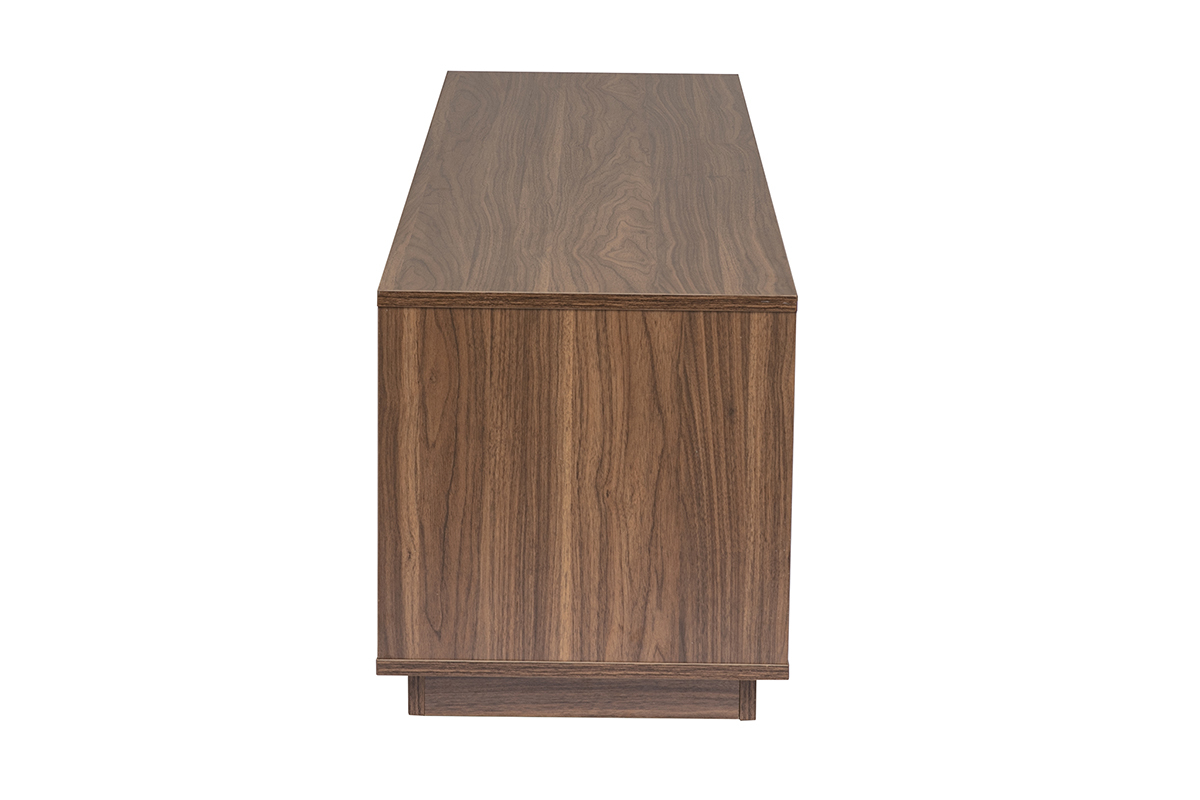 Seitenansicht des dunklen Walnussholz TV-M�bels MADERO.