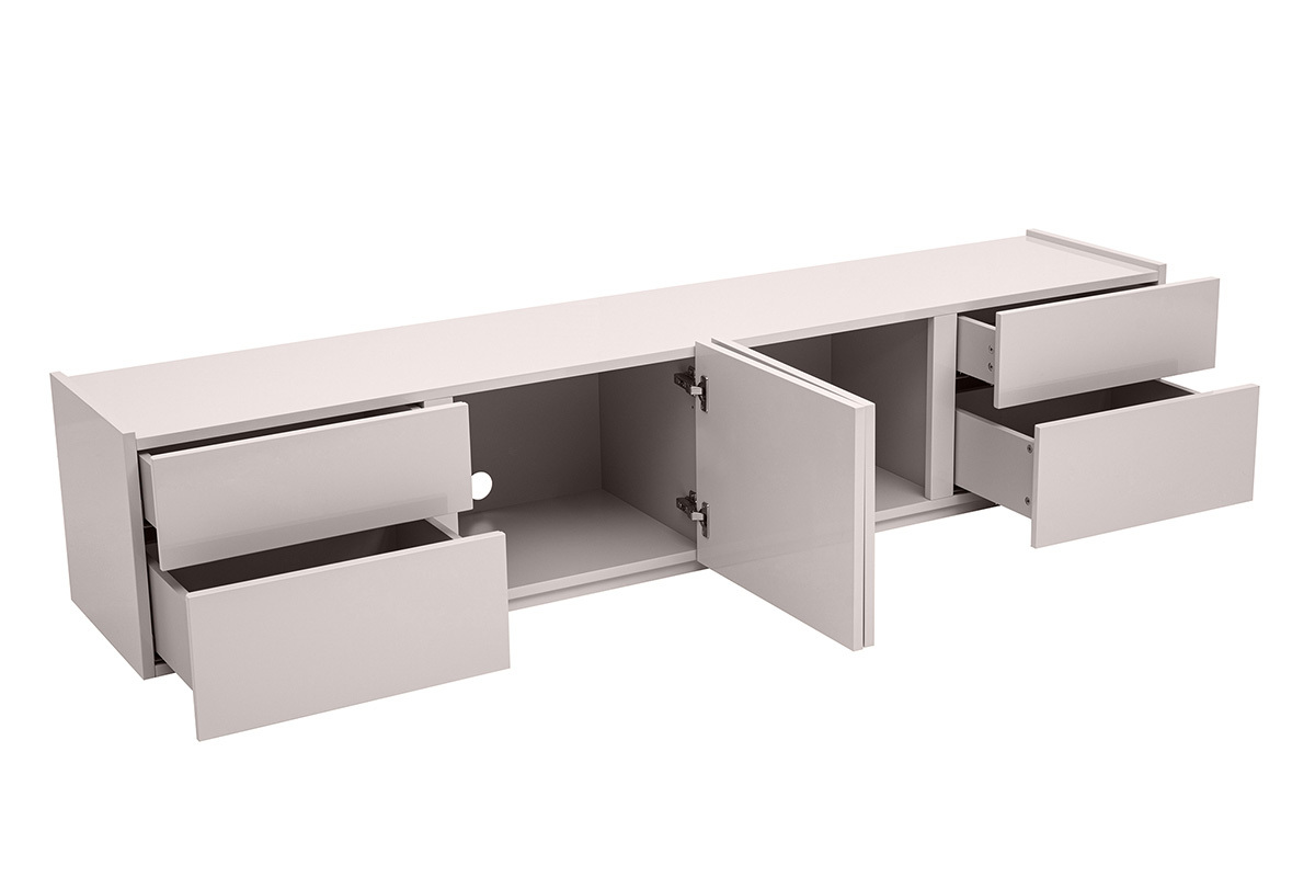 TV-M�bel in gl�nzendem Beige mit Stauraum L199.8 cm ISAURE