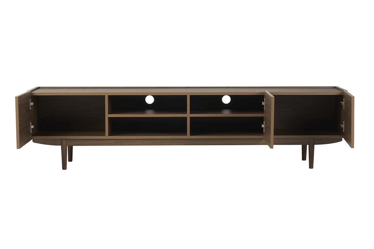 TV-Mbel mit Tren aus dunklem Holz B180 cm SANAA