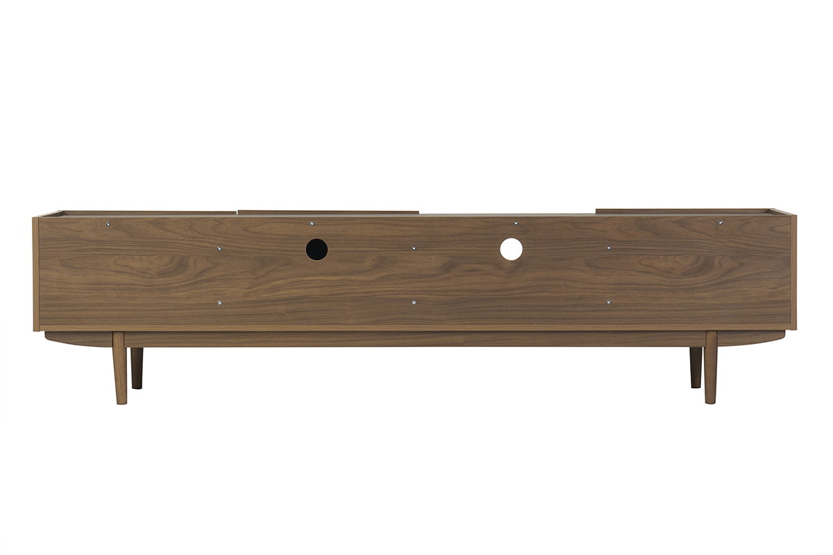 TV-Mbel mit Tren aus dunklem Holz B180 cm SANAA