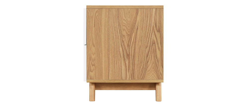 TV-Möbel skandinavisch Weiß und helles Holz NEELA