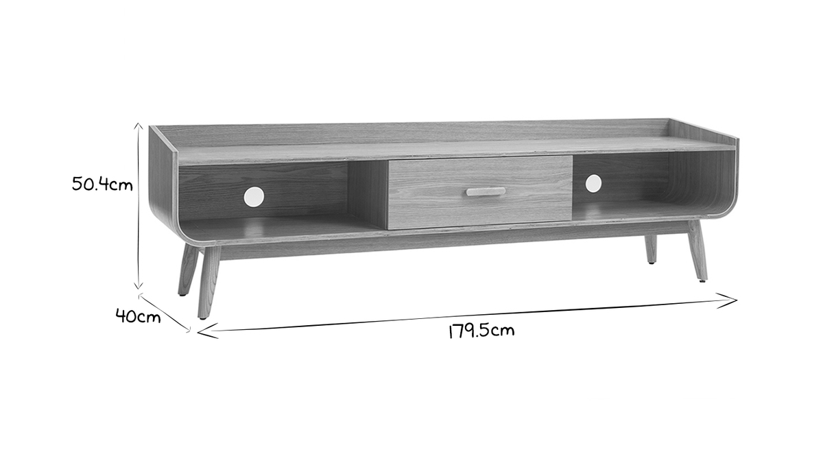 TV-Mbel Vintage Nussbaumholz 180 cm HALLEN