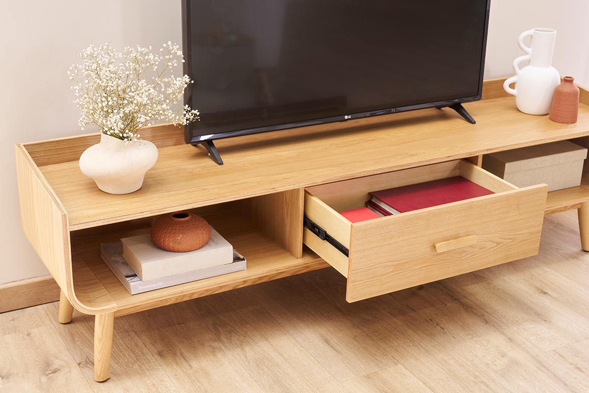 TV-Mbel Vintage Nussbaumholz 180 cm HALLEN