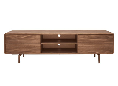 TV-Möbel Walnussfurnier mit Stauraum B180 cm SUVA