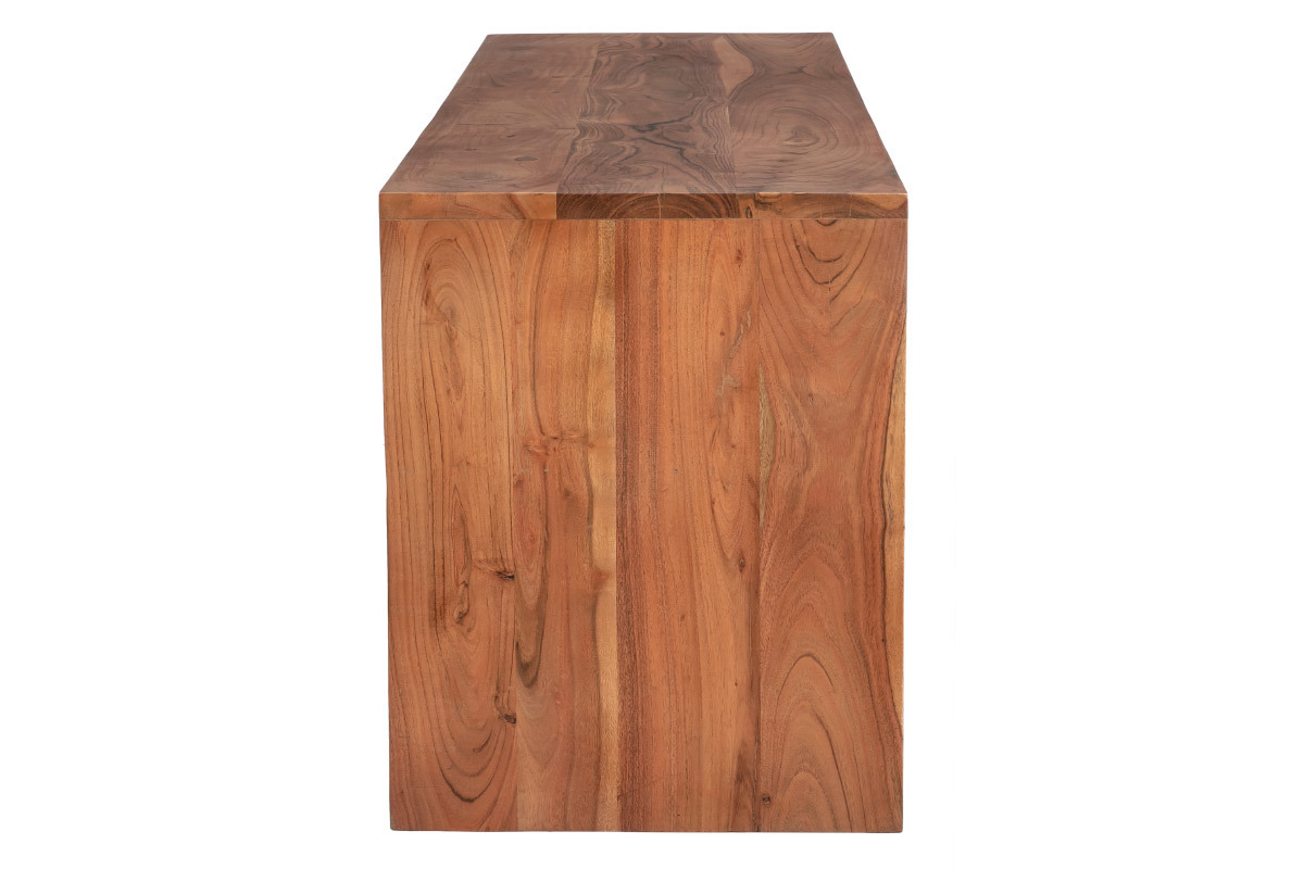 TV-Schrank aus massivem Akazienholz und Schubladen B 130 cm BOHEMIAN