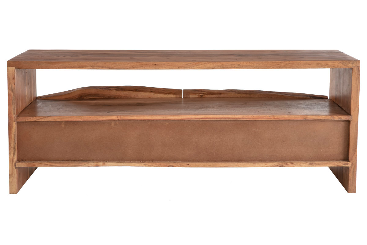 TV-Schrank aus massivem Akazienholz und Schubladen B 130 cm BOHEMIAN