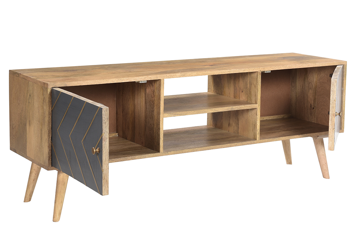 TV-Schrank aus massivem Mangoholz B 160 cm NIKITA
