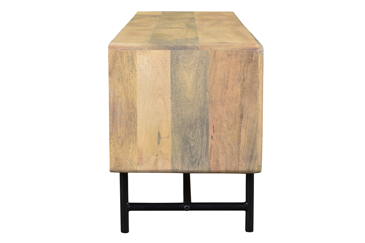 TV-Schrank Mangoholz und Metall B 145 cm JUNO