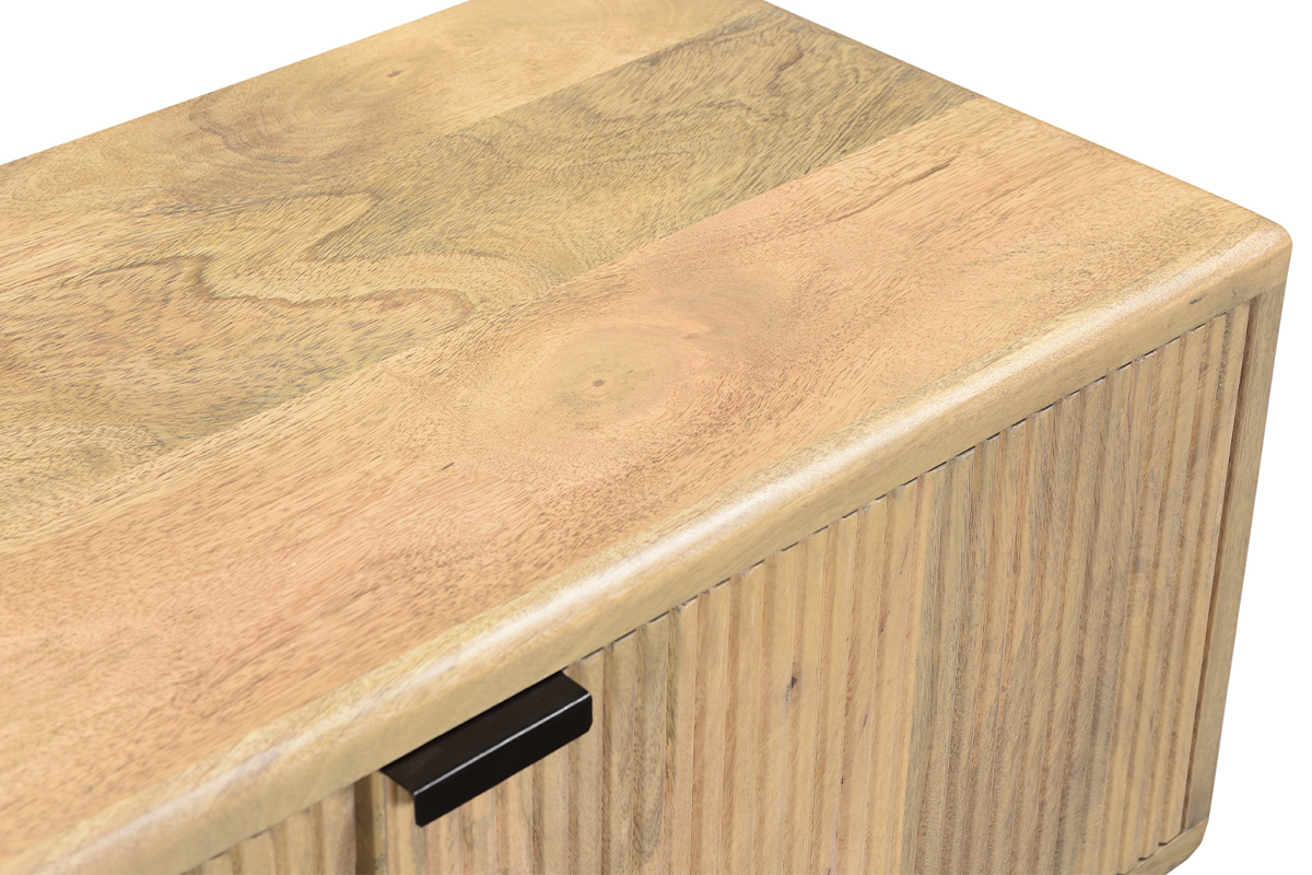 TV-Schrank Mangoholz und Metall B 145 cm JUNO