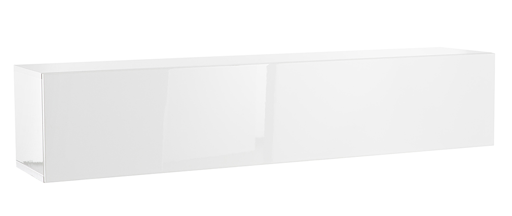 TV-Wandelement horizontal glänzend weiß lackiert ETERNEL