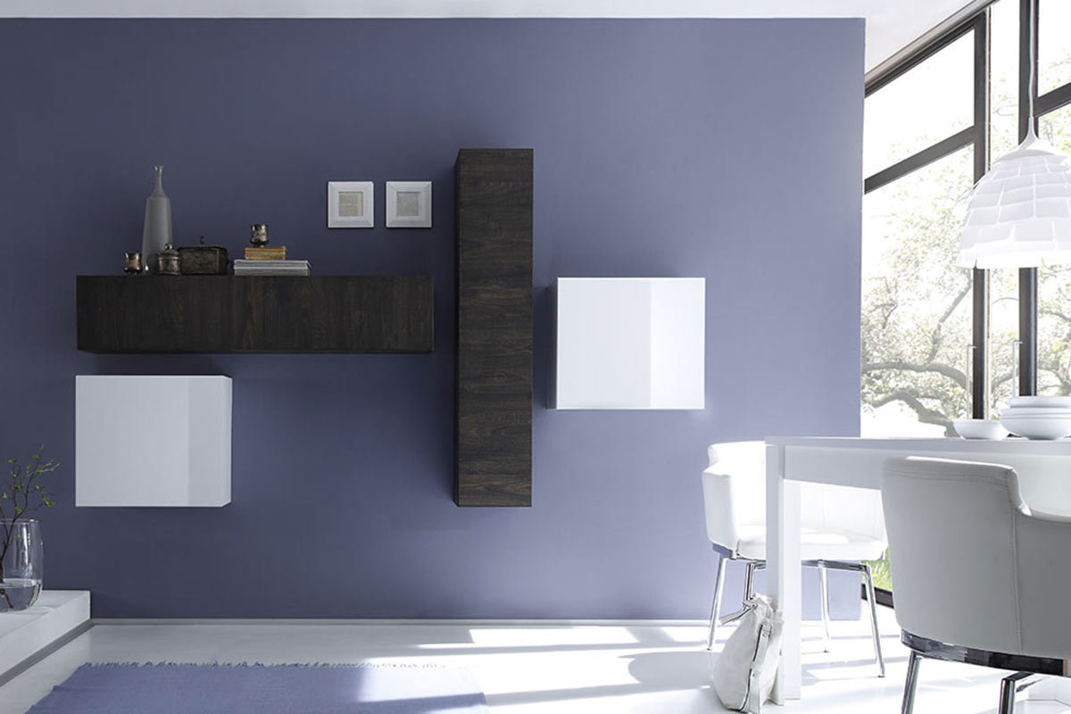 TV-Wandelement Wenge horizontal COLORED V2