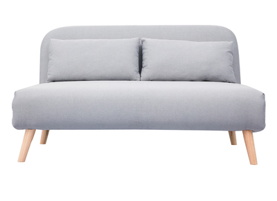 Umwandelbarer 2-Sitzer AMIKO aus hellgrauem Gewebe