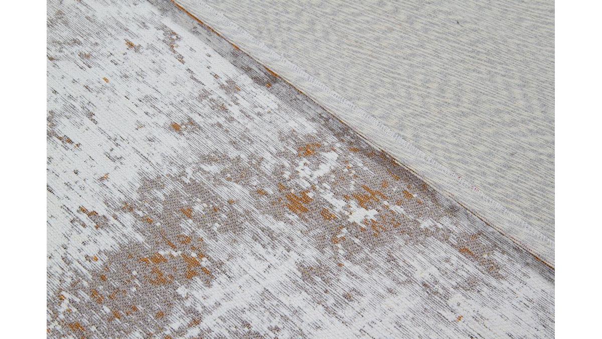 Used-Effekt-Teppichboden in Gold und Elfenbein mit gewebtem Muster 160 x 230 cm - ASTRA