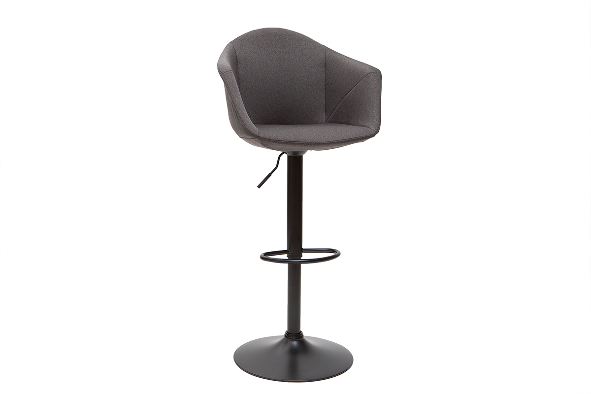 Verstellbare Barhocker dunkelgrau (2er-Set) TAYA