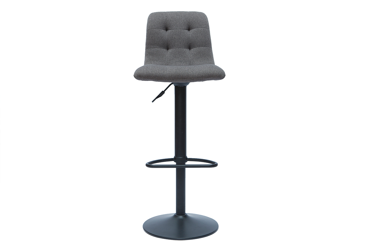 Verstellbare Design-Barhocker grau (2er-Set) ESCAPE