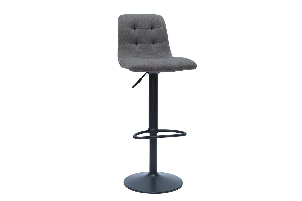 Verstellbare Design-Barhocker grau (2er-Set) ESCAPE
