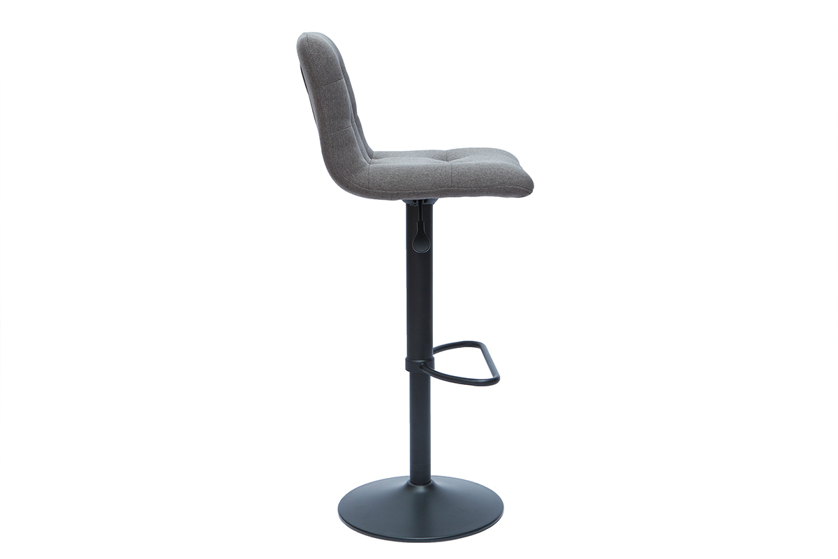 Verstellbare Design-Barhocker grau (2er-Set) ESCAPE