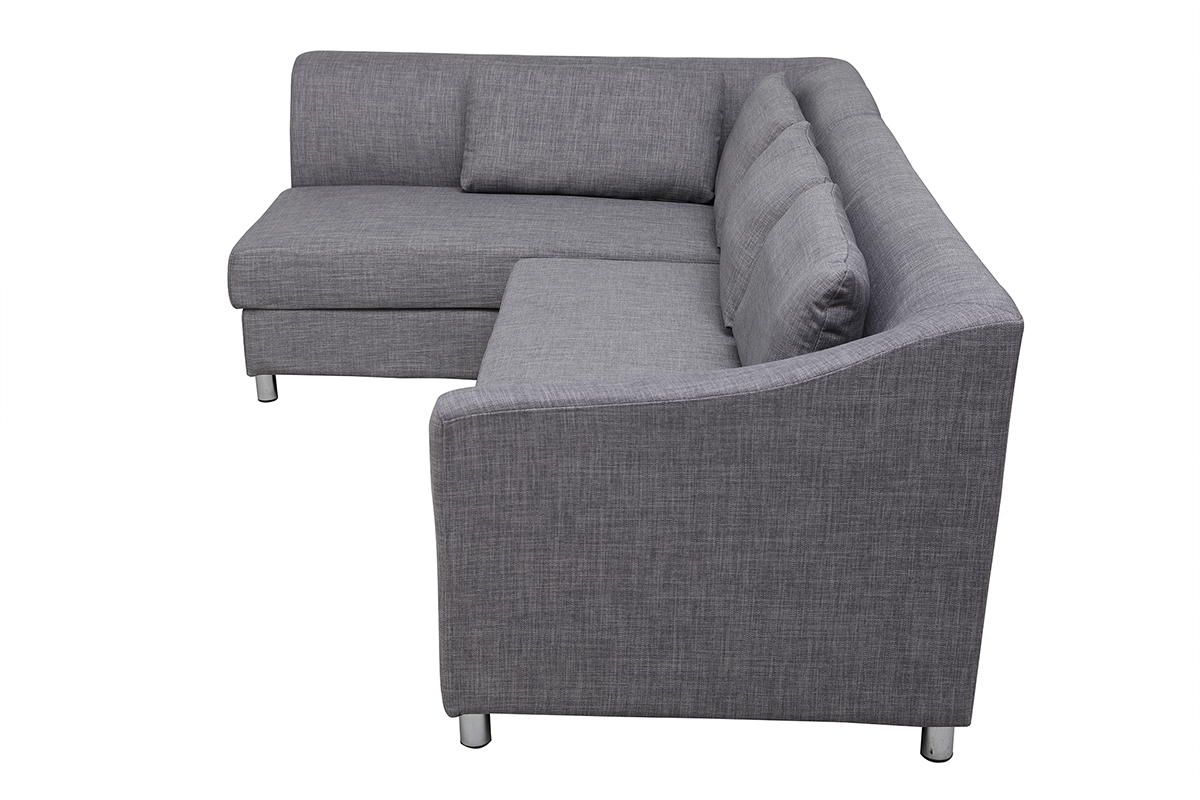 Verstellbares Ecksofa (Ecke links) MIAMI Grau