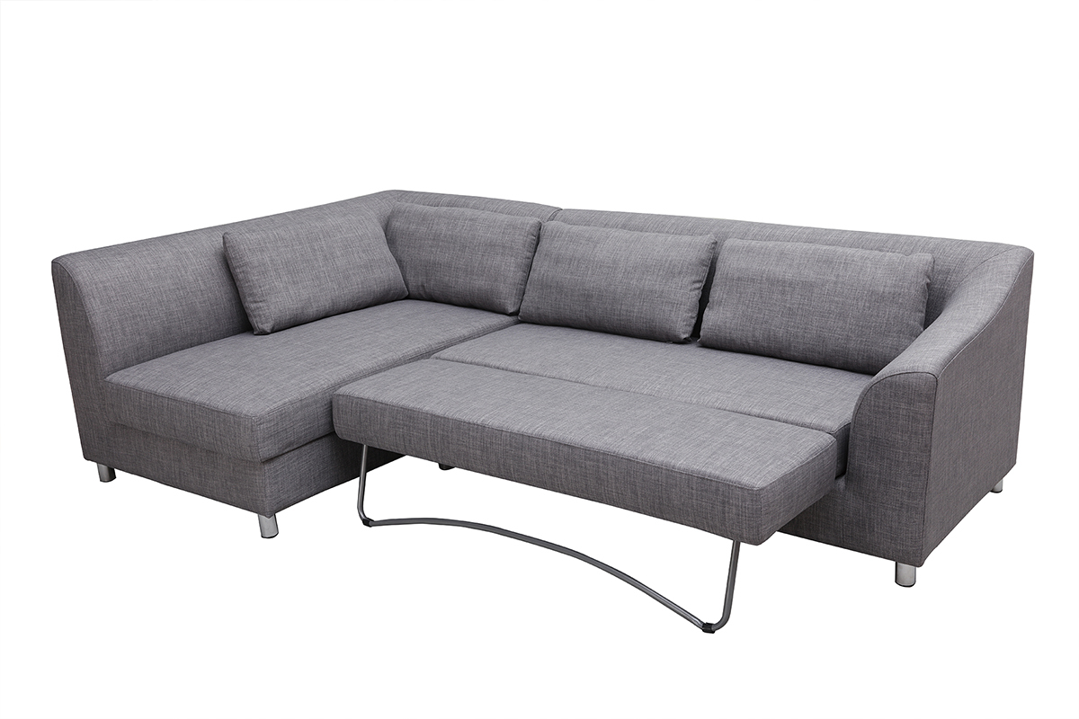 Verstellbares Ecksofa (Ecke links) MIAMI Grau
