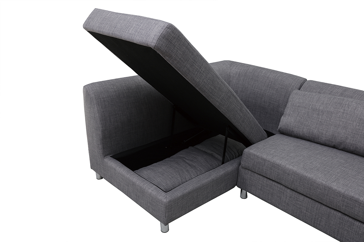 Verstellbares Ecksofa (Ecke links) MIAMI Grau