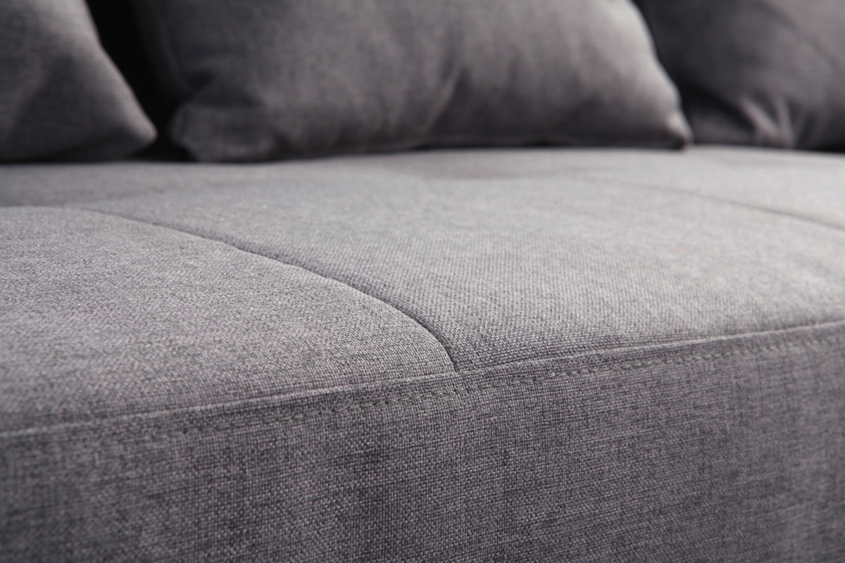 Verstellbares Ecksofa (Ecke rechts) HALVIN Grau