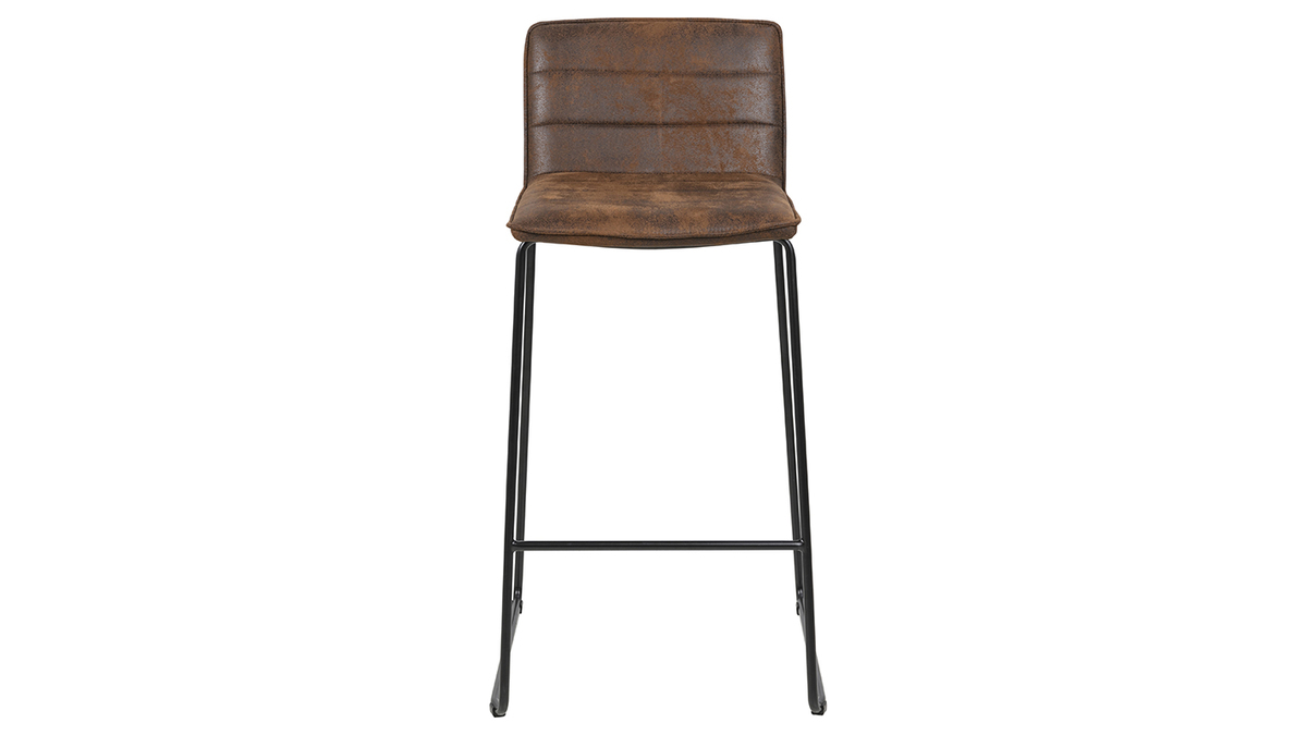 Vintage-Barhocker braun (2er-Set) CLINT