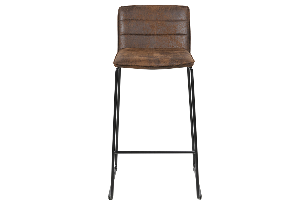 Vintage-Barhocker braun (2er-Set) CLINT