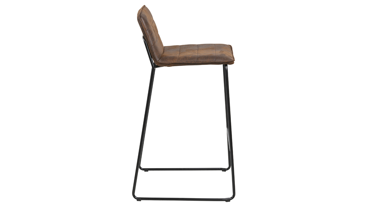 Vintage-Barhocker braun (2er-Set) CLINT