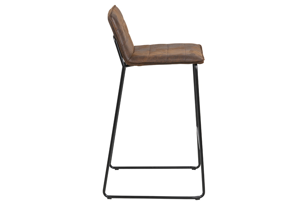 Vintage-Barhocker braun (2er-Set) CLINT