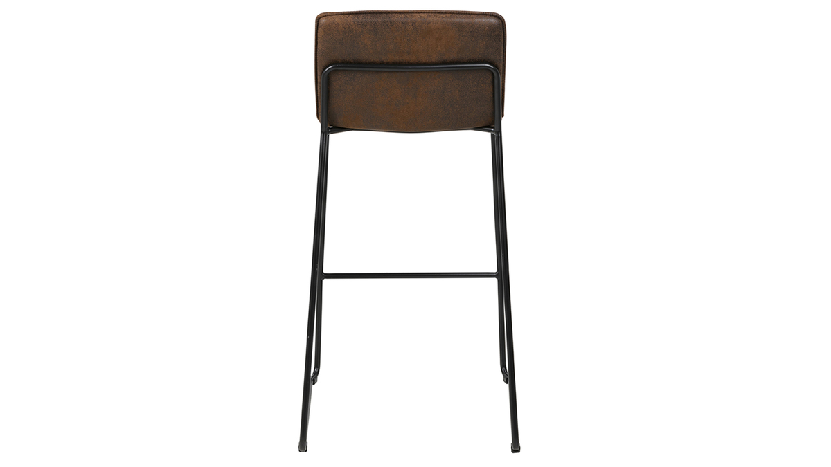 Vintage-Barhocker braun (2er-Set) CLINT