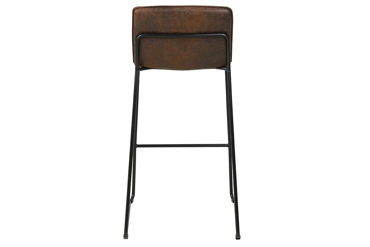 Vintage-Barhocker braun (2er-Set) CLINT